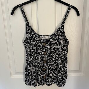 Hollister Monochrome Floral Top